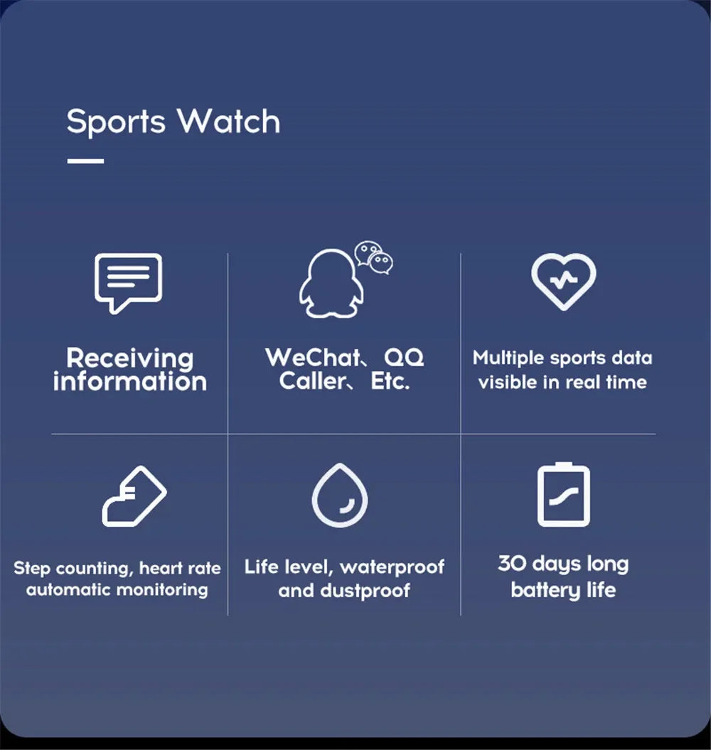 Smart Watch 2025 Model: Full Touch Screen IP67 Waterproof Fitness Tracker Bluetooth Sport Bracelet Android iOS Men Women