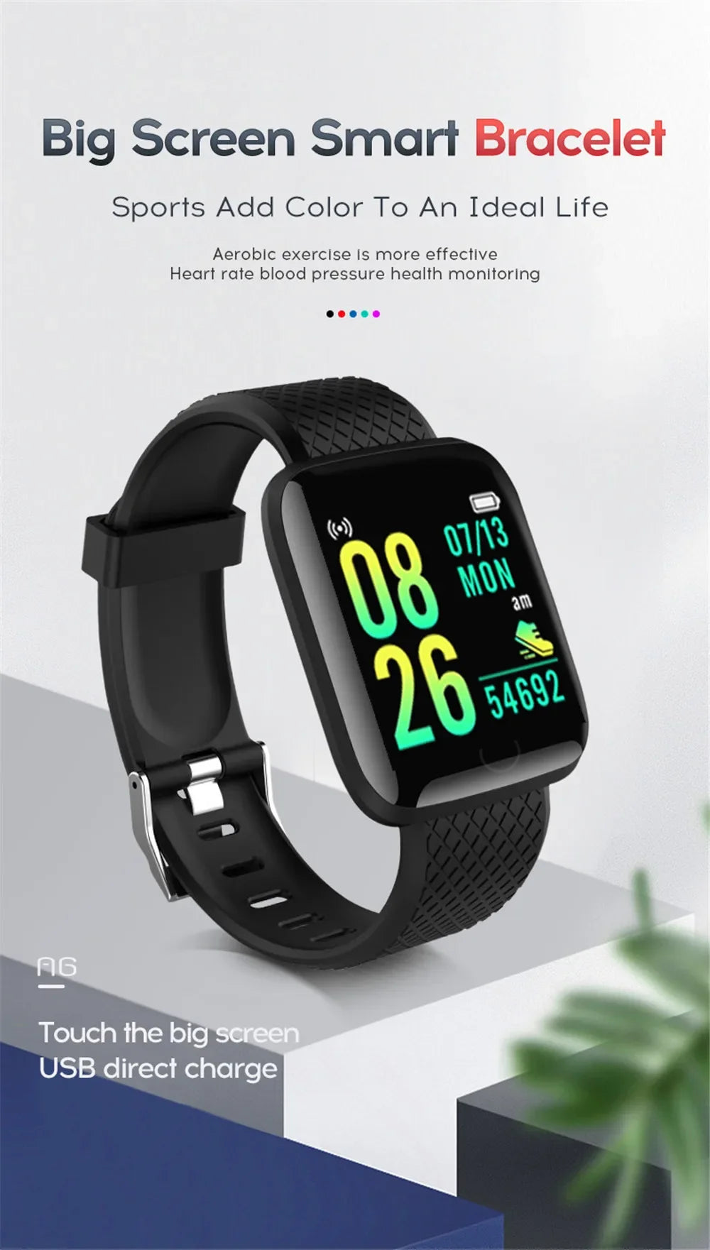 Smart Watch 2025 Model: Full Touch Screen IP67 Waterproof Fitness Tracker Bluetooth Sport Bracelet Android iOS Men Women