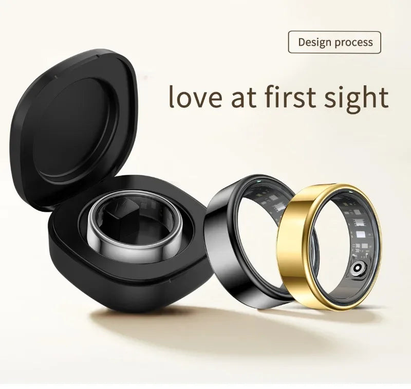 Smart Rings Steps Heart Rate Blood Oxygen Saturation Sleep Distance Calories IP68 Smart Ring Waterproof Multi-sport Mode Tracker