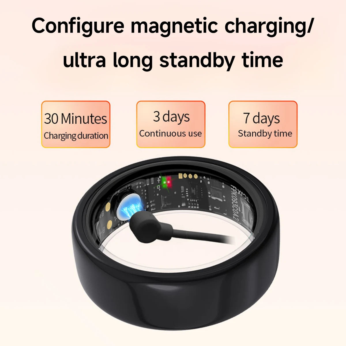 2025 New Smart Ring Blood Pressure Sleep Health Monitoring Multi-sport Modes smartring IP68 Waterproof Remote Care For Men Women
