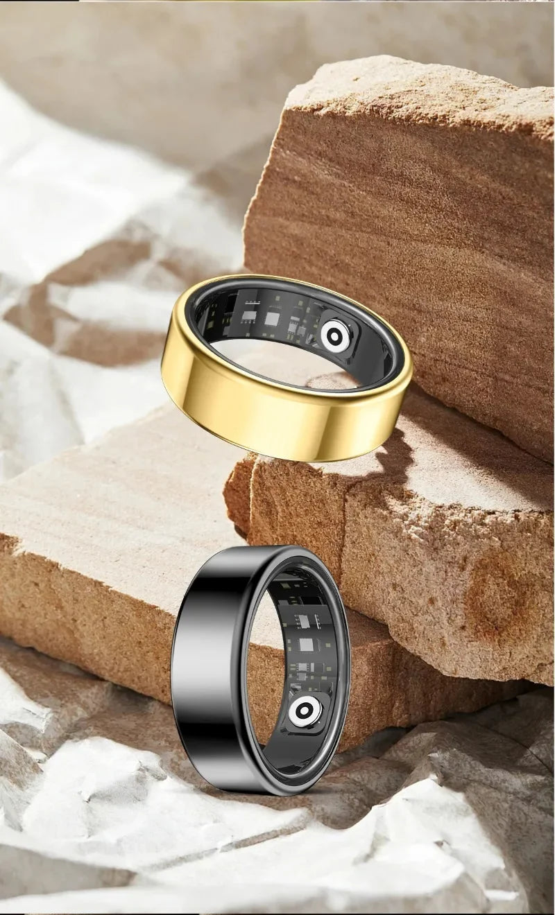 Smart Rings Steps Heart Rate Blood Oxygen Saturation Sleep Distance Calories IP68 Smart Ring Waterproof Multi-sport Mode Tracker