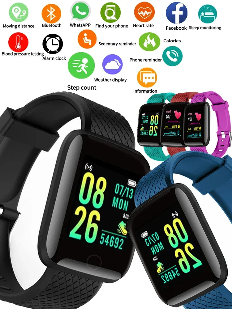 Smart Watch 2025 Model: Full Touch Screen IP67 Waterproof Fitness Tracker Bluetooth Sport Bracelet Android iOS Men Women