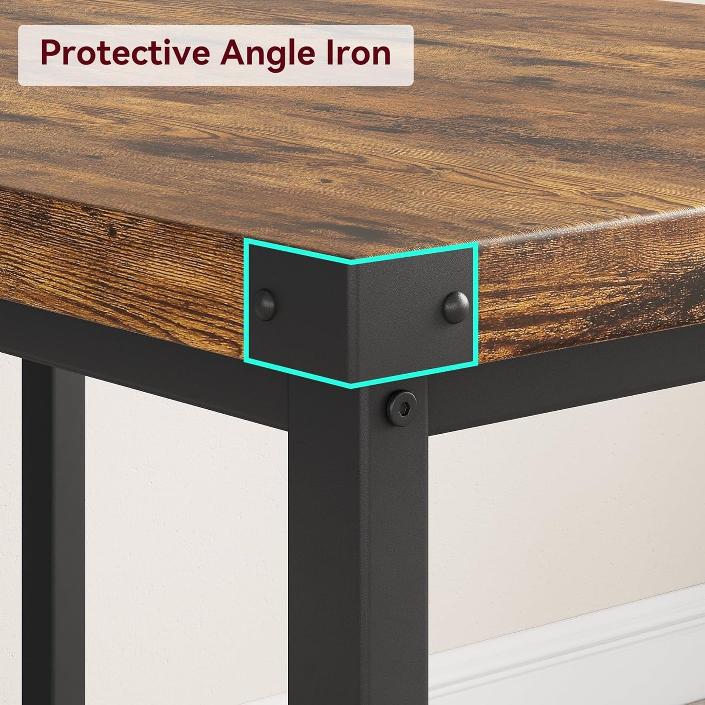 Dining Table Set for 4, Kitchen Table with Benches, Rectangular Dining