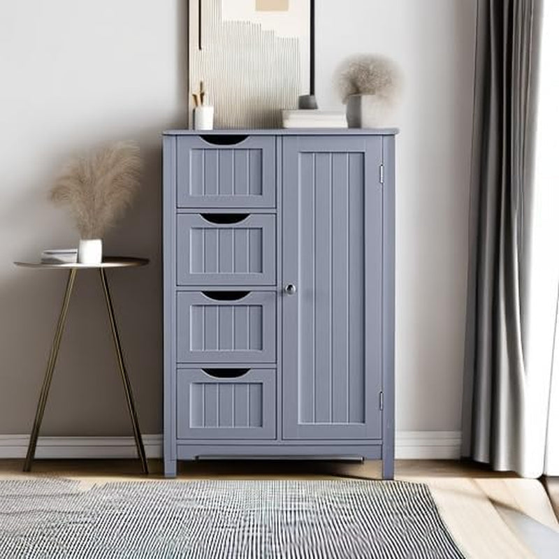 Bathroom Floor Cabinet, Freestanding Storage Organizer Unit Kitchen