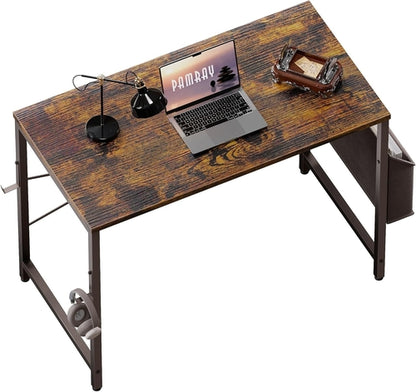 32 Inch Computer Desk for Small Spaces with Storage Bag, Home Office