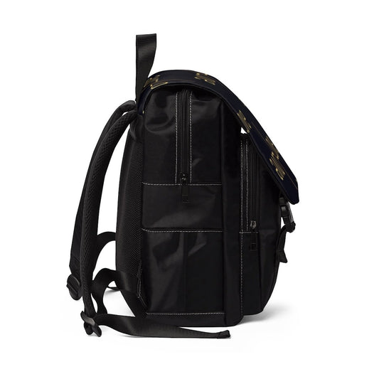 Uniquely You Backpack Bag - Half-Flap / Love Print - Black / B08617