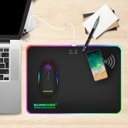 Wireless Charging Luminous Mouse Pad