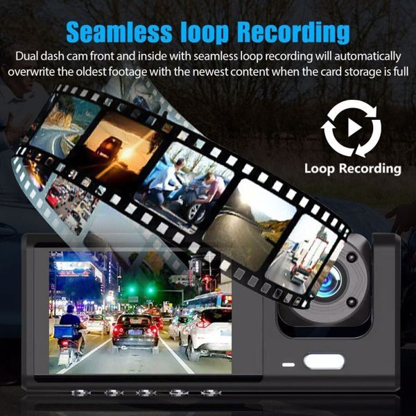 High Definition 1080P Front And Rear Built-in Dual Lens Car Dashcam