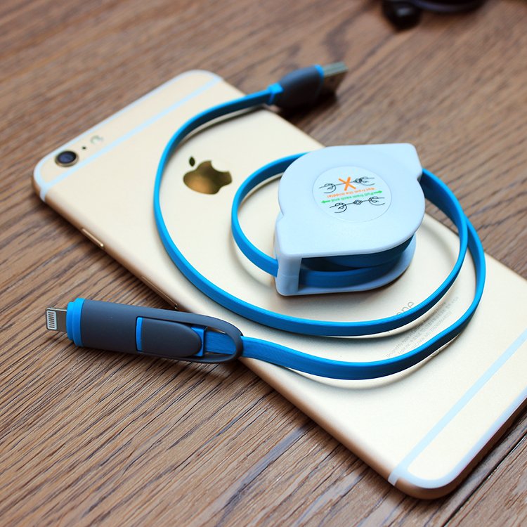 Retractable 2-in-1 Charging Cable