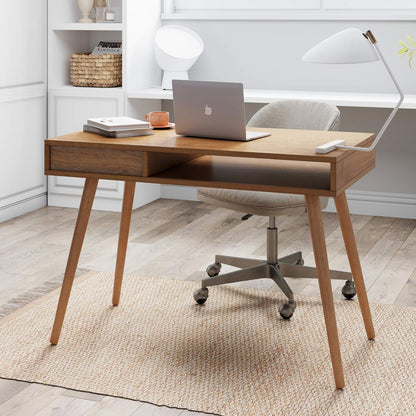 Parker Modern Home Office Writing, Computer or Laptop Desk with Open