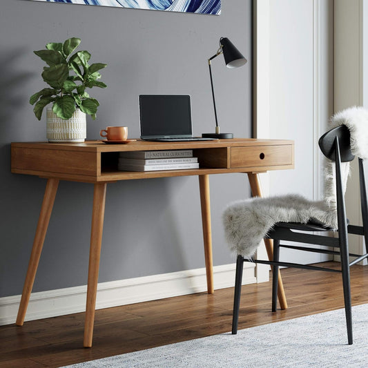 Parker Modern Home Office Writing, Computer or Laptop Desk with Open