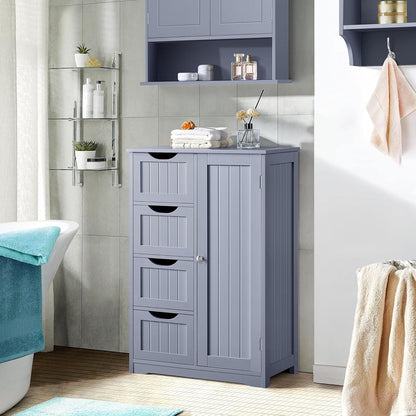 Bathroom Floor Cabinet, Freestanding Storage Organizer Unit Kitchen