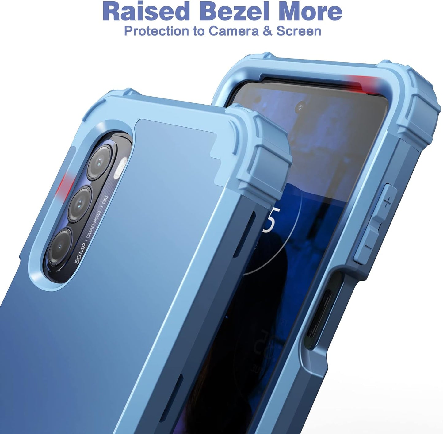 for Moto G Stylus 5G 2022 Case with Tempered Glass Screen