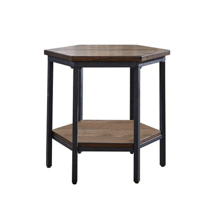 Ultimo - Hexagon End Table - Brown