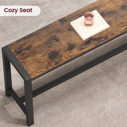 Dining Table Set for 4, Kitchen Table with Benches, Rectangular Dining