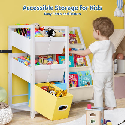 Kids Bookshelf Toy Storage Organizer - Book Shelf for Kids Rooms, 6