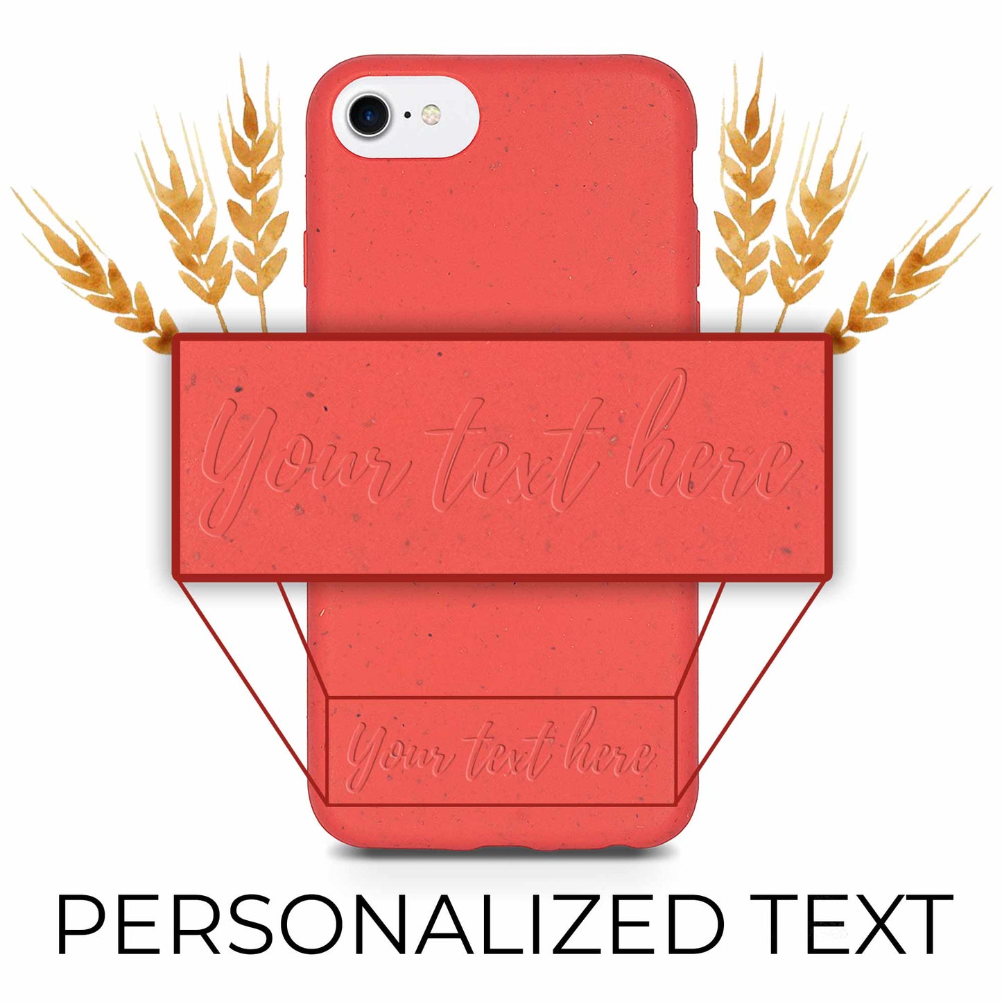 Biodegradable Personalized Phone Case - Red