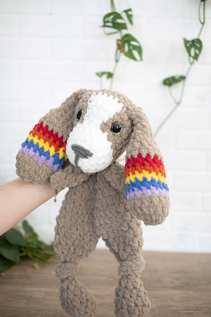 Crochet Puppy Dog Lovey, Crochet Stuffed Animal, Amigurumi Puppy