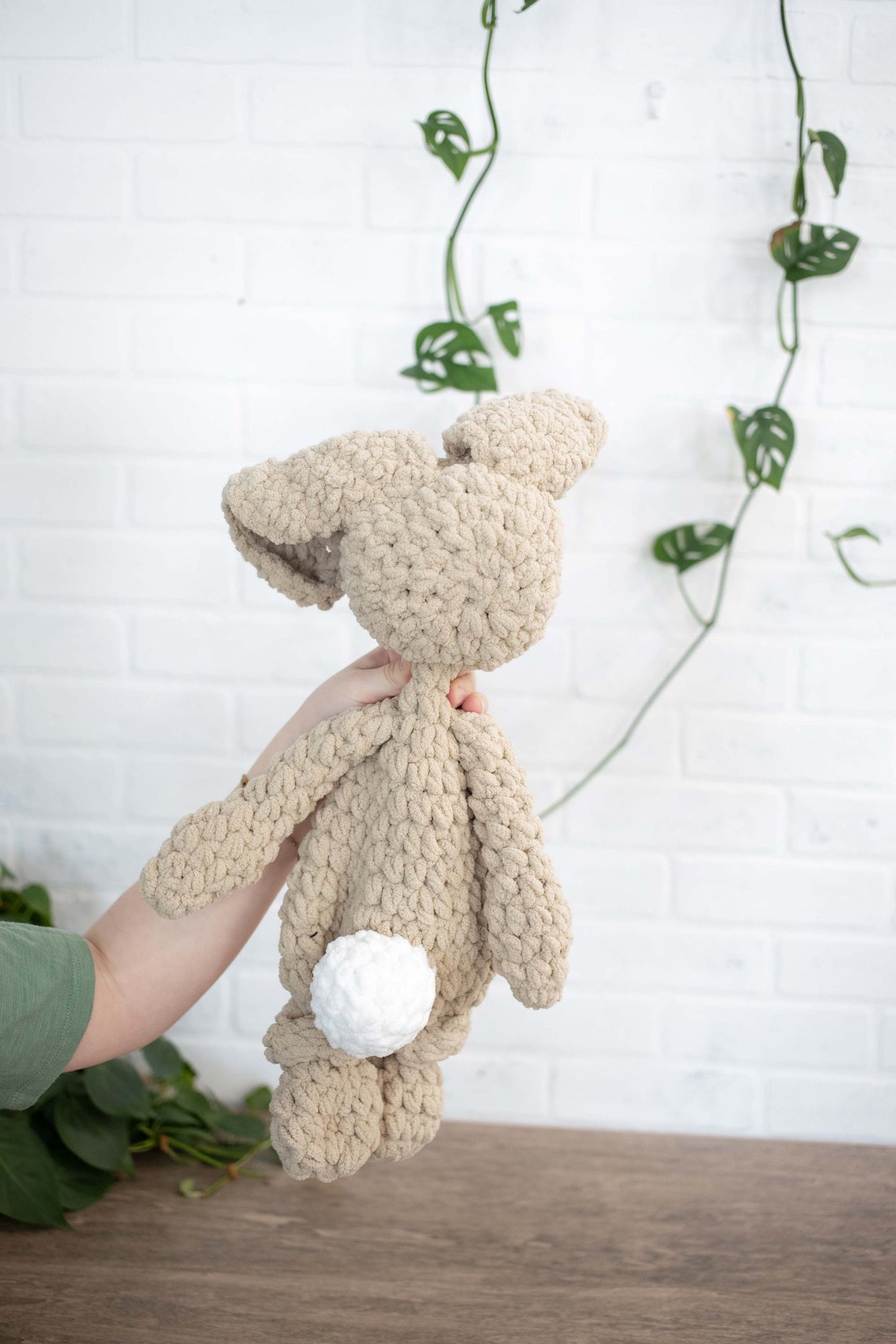 Crochet Bunny Dog Lovey, Crochet Stuffed Animal, Amigurumi Bunny