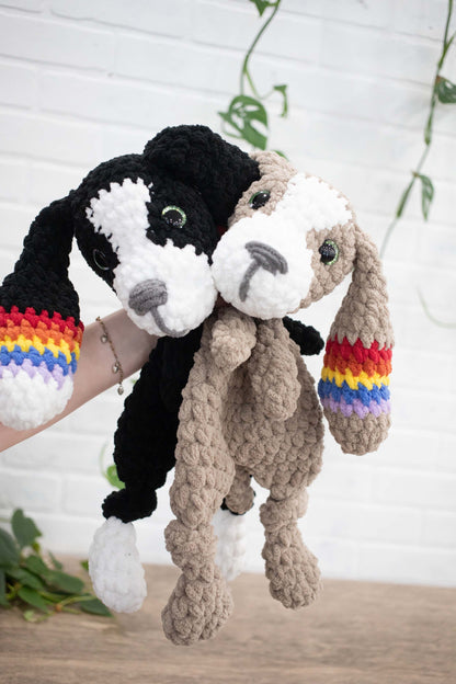 Crochet Puppy Dog Lovey, Crochet Stuffed Animal, Amigurumi Puppy