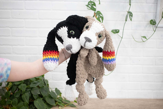 Crochet Puppy Dog Lovey, Crochet Stuffed Animal, Amigurumi Puppy