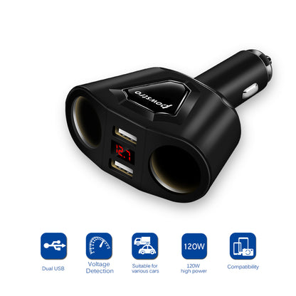 3.1A Dual USB Car Charger  Cigarette Lighter