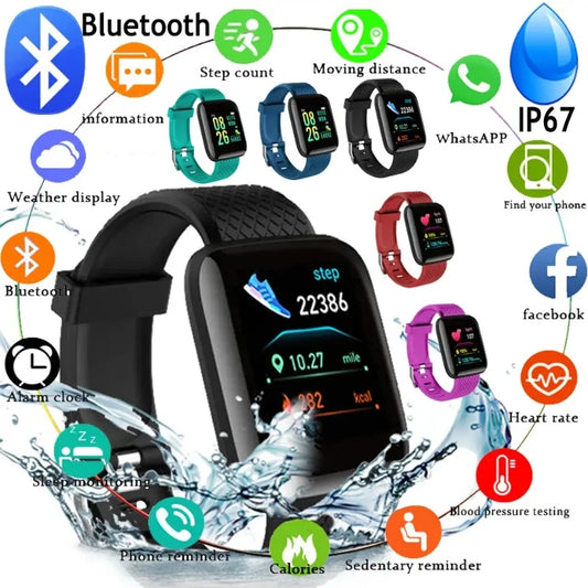 Smart Watch 2025 Model: Full Touch Screen IP67 Waterproof Fitness Tracker Bluetooth Sport Bracelet Android iOS Men Women