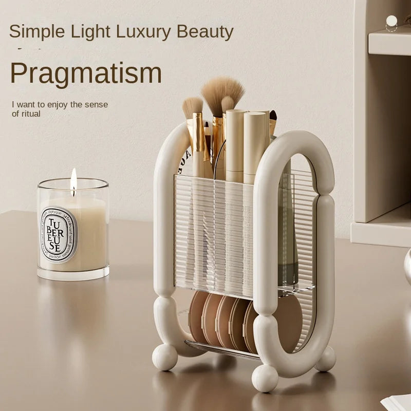 Light Luxury Minimalist Makeup Brush Storage Cylinder Dresser Desktop