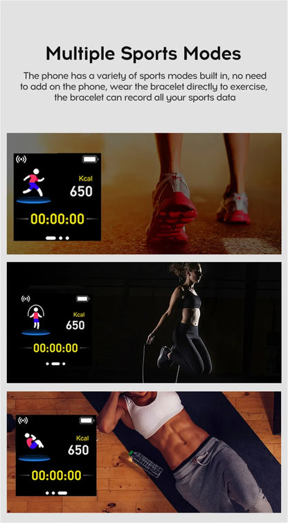 Smart Watch 2025 Model: Full Touch Screen IP67 Waterproof Fitness Tracker Bluetooth Sport Bracelet Android iOS Men Women