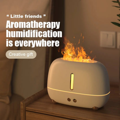 Stylish and Compact USB Flame Aromatherapy Machine with Visible Water