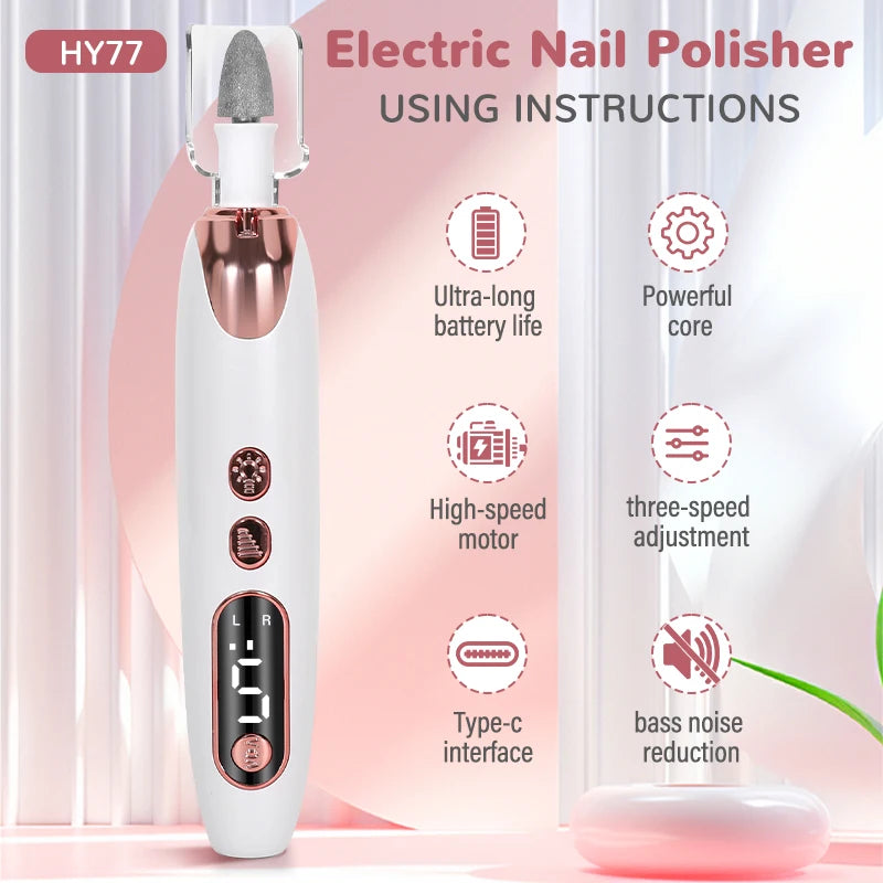 Professional Nail Repair Kit Electric Nail File Set Cordless Electric