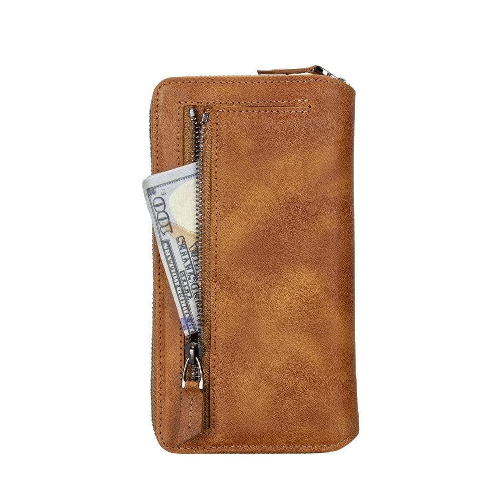 Apple iPhone 14 Series Detachable and Zipper Leather Wallet Case - PMW