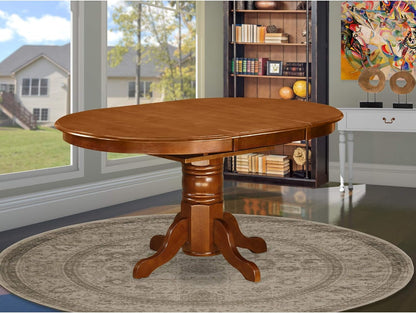 AVT-SBR-TP Avon Kitchen Dining Table - an Oval Wooden Table Top with