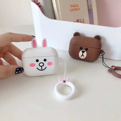 3D Rabbit AirPods Pro Case Cute Bear AirPods Case