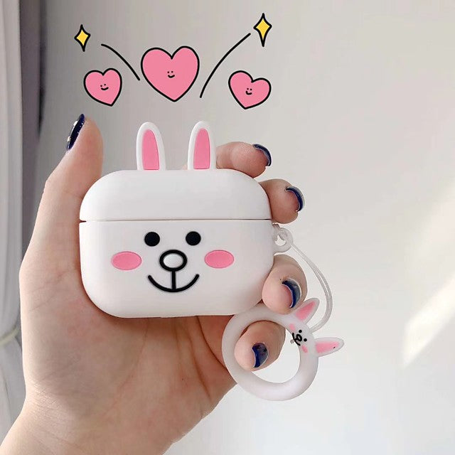 3D Rabbit AirPods Pro Case Cute Bear AirPods Case