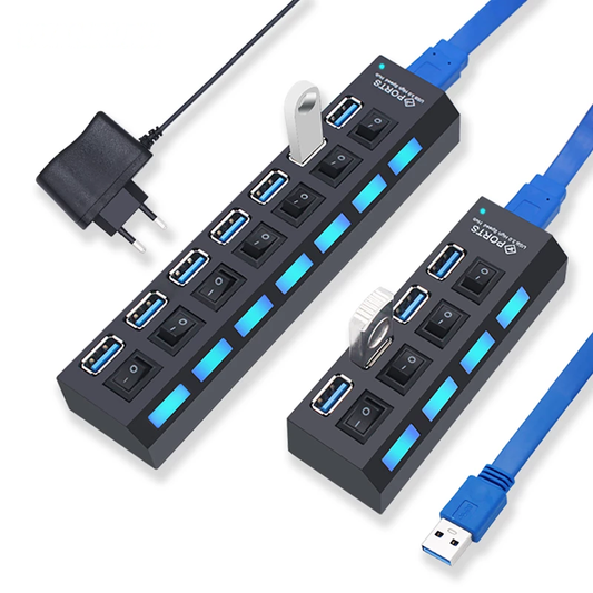 USB 3.0 Hub USB Hub 3.0 Multi USB Splitter 4/7 Port Multiple Expander