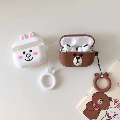 3D Rabbit AirPods Pro Case Cute Bear AirPods Case