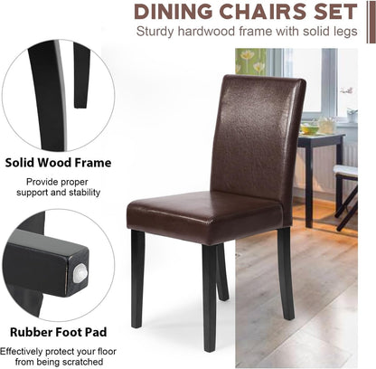 Dining Chairs Set of 4, Dining Room Chairs Kitchen Chairs,Side PU