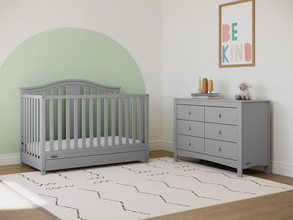 Noah 6 Drawer Double Dresser (Pebble Gray) - GREENGUARD Gold