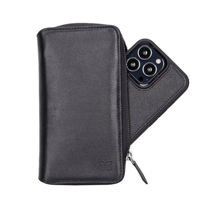 Detachable Leather Zipper Wallet Cases for Apple iPhone 13 Series