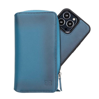 Detachable Leather Zipper Wallet Cases for Apple iPhone 13 Series