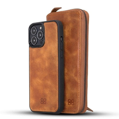 Detachable Leather Zipper Wallet Cases for Apple iPhone 13 Series