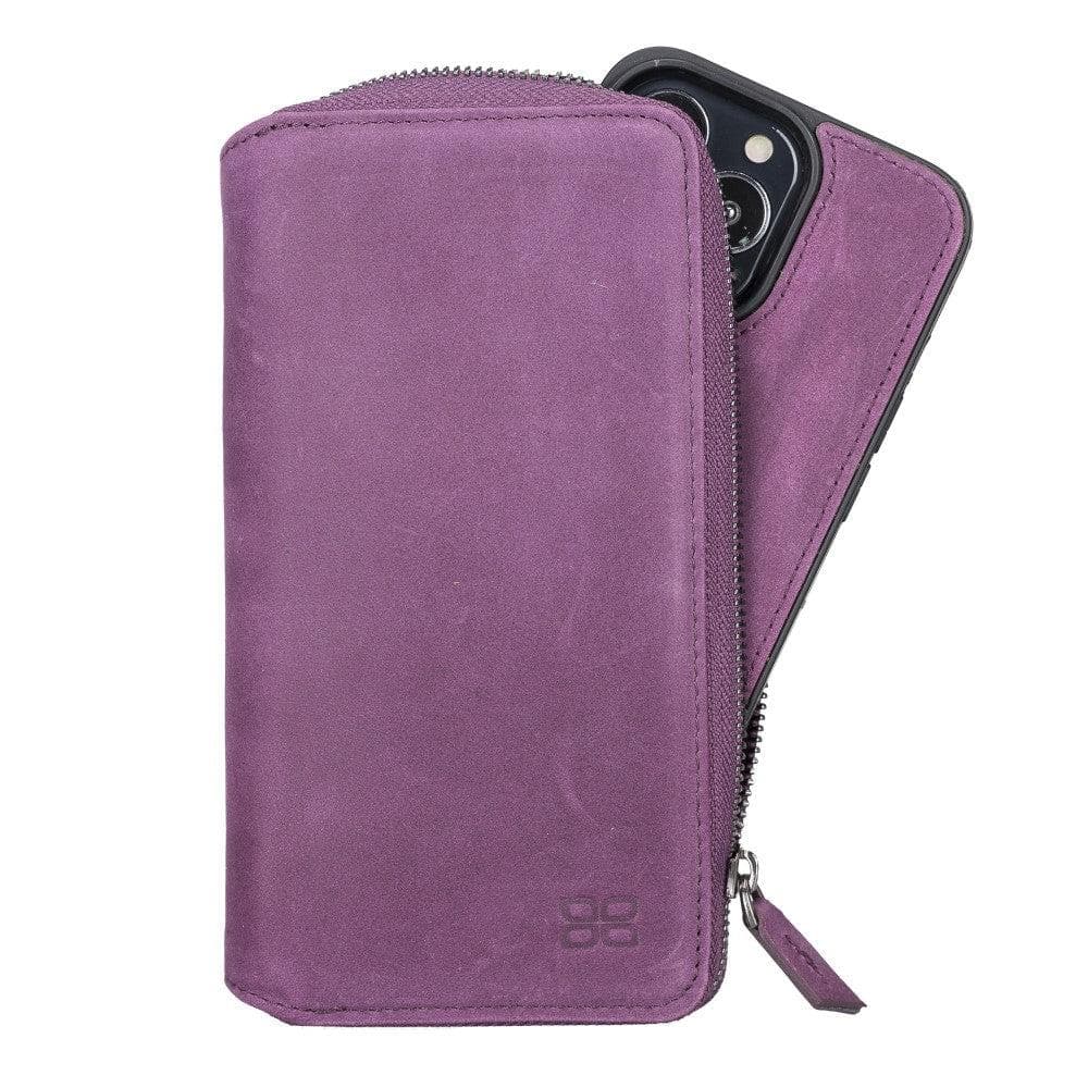 Detachable Leather Zipper Wallet Cases for Apple iPhone 13 Series