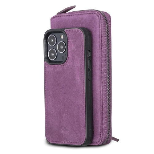 Detachable Leather Zipper Wallet Cases for Apple iPhone 13 Series