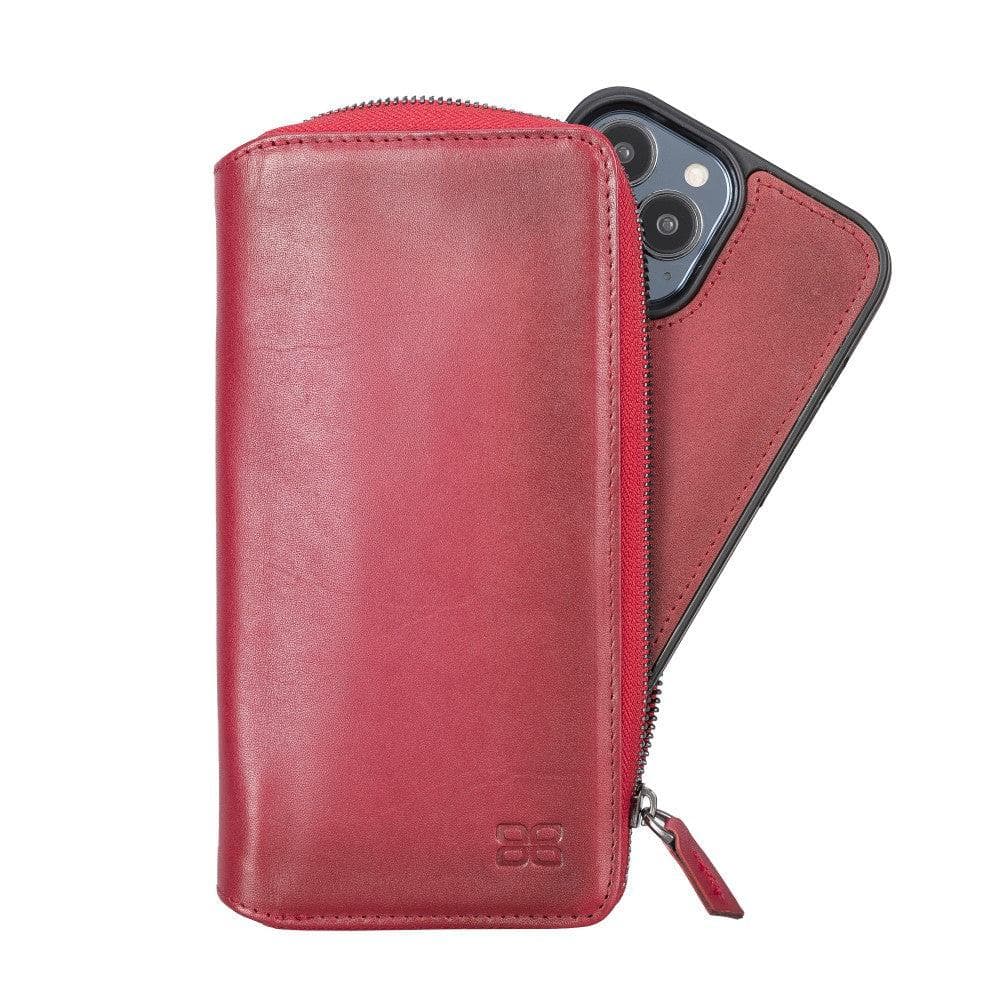 Detachable Leather Zipper Wallet Cases for Apple iPhone 13 Series