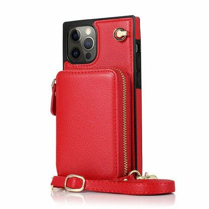 Zipper Wallet Case with Adjustable Crossbody Strap for iphone